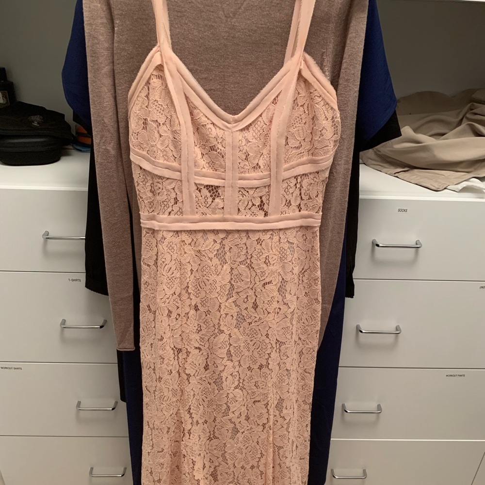 Heartloom blush lace dress